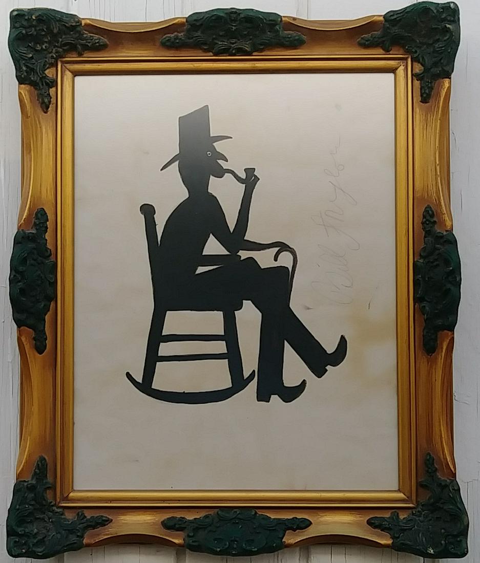 Bill Taylor Art Painting Framed Drawing: Bill Taylor Art Painting Framed Drawing. Window Size: 11 x 14 inches. Frame Size: 14 x 17 x 2 inches. It is being sold in the manner or style of the artist After. Mixed Medium on paper. Wood Frame - F