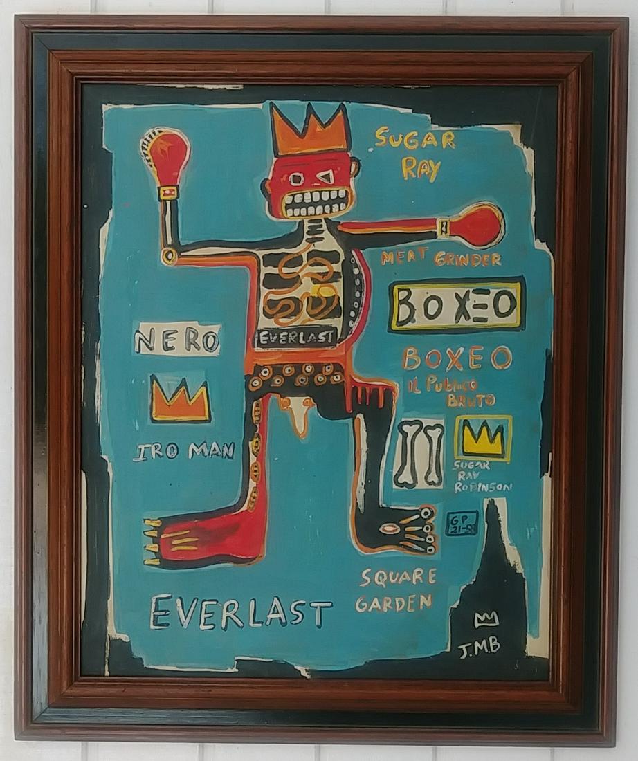 Jean-Michele Basquiat NYC Street Art Painting Frame (1 of 8)