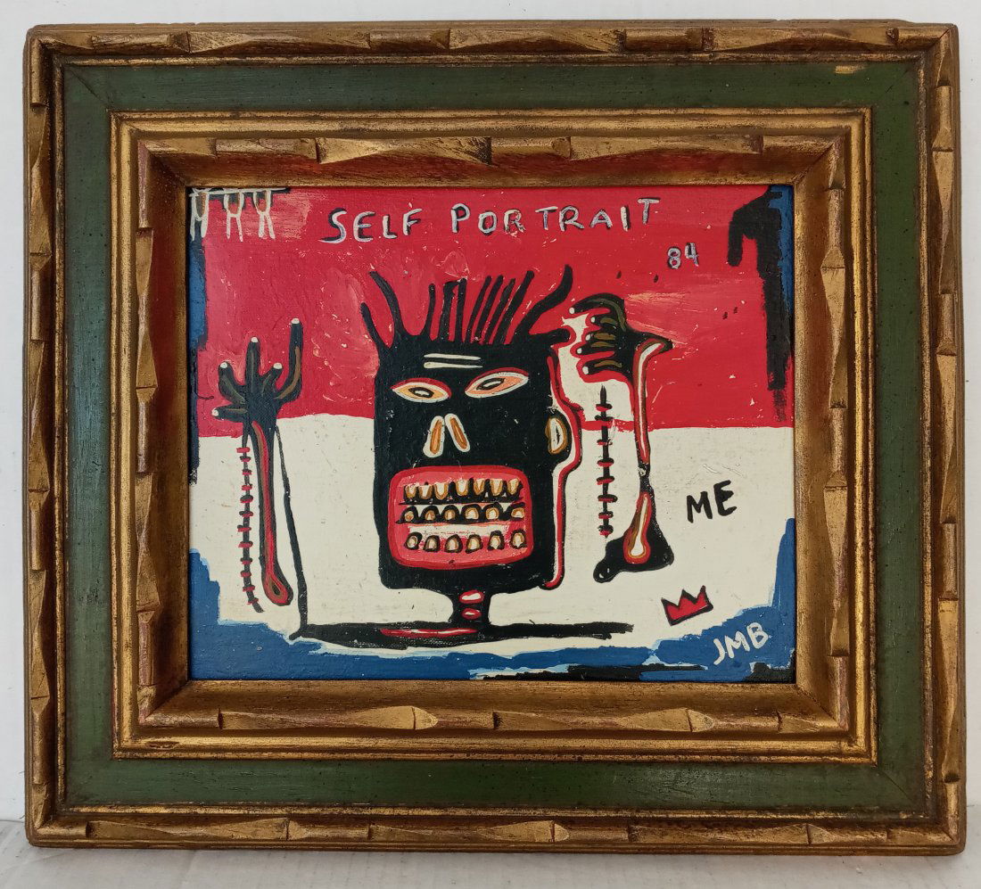 Jean-Michele Basquiat NYC Street Painting Framed (1 of 6)