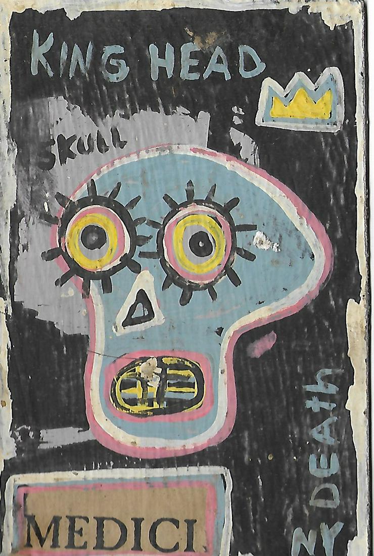 JMB Signed - SAMO CROWN - Painting Signed on Reverse (1 of 2)