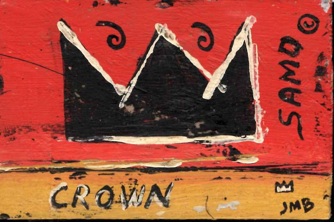 JMB Signed - SAMO CROWN - Painting Signed on Reverse. A (1 of 2)