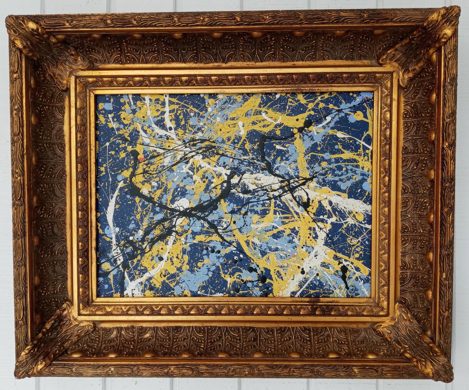 Jackson Pollock Painting on Canvas Signed 1977 Greenber (1 of 9)