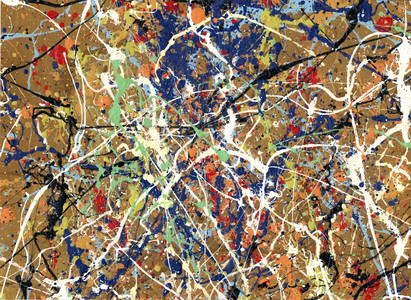 Jackson Pollock Abstract Painting on Paper