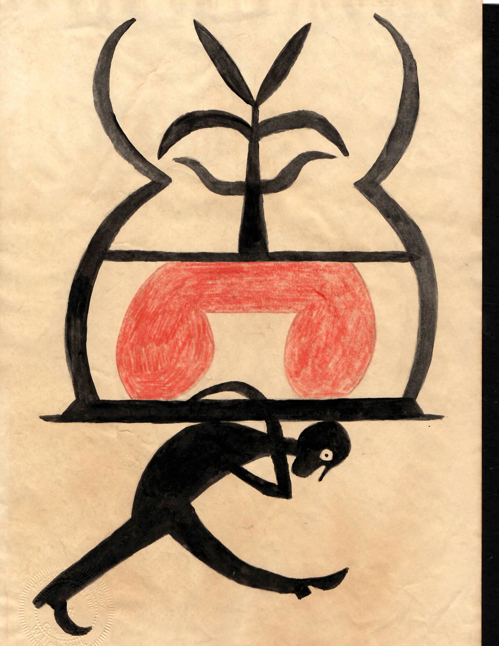 Bill Taylor Drawing Painting on Paper. Embossed Stamped (1 of 1)