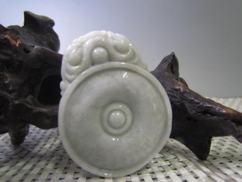 Hand-carved Natural White Jade Jadeite Pendant: Hand-carved Natural White Jade Jadeite Pendant :Approx Size: 51 x 39 mm