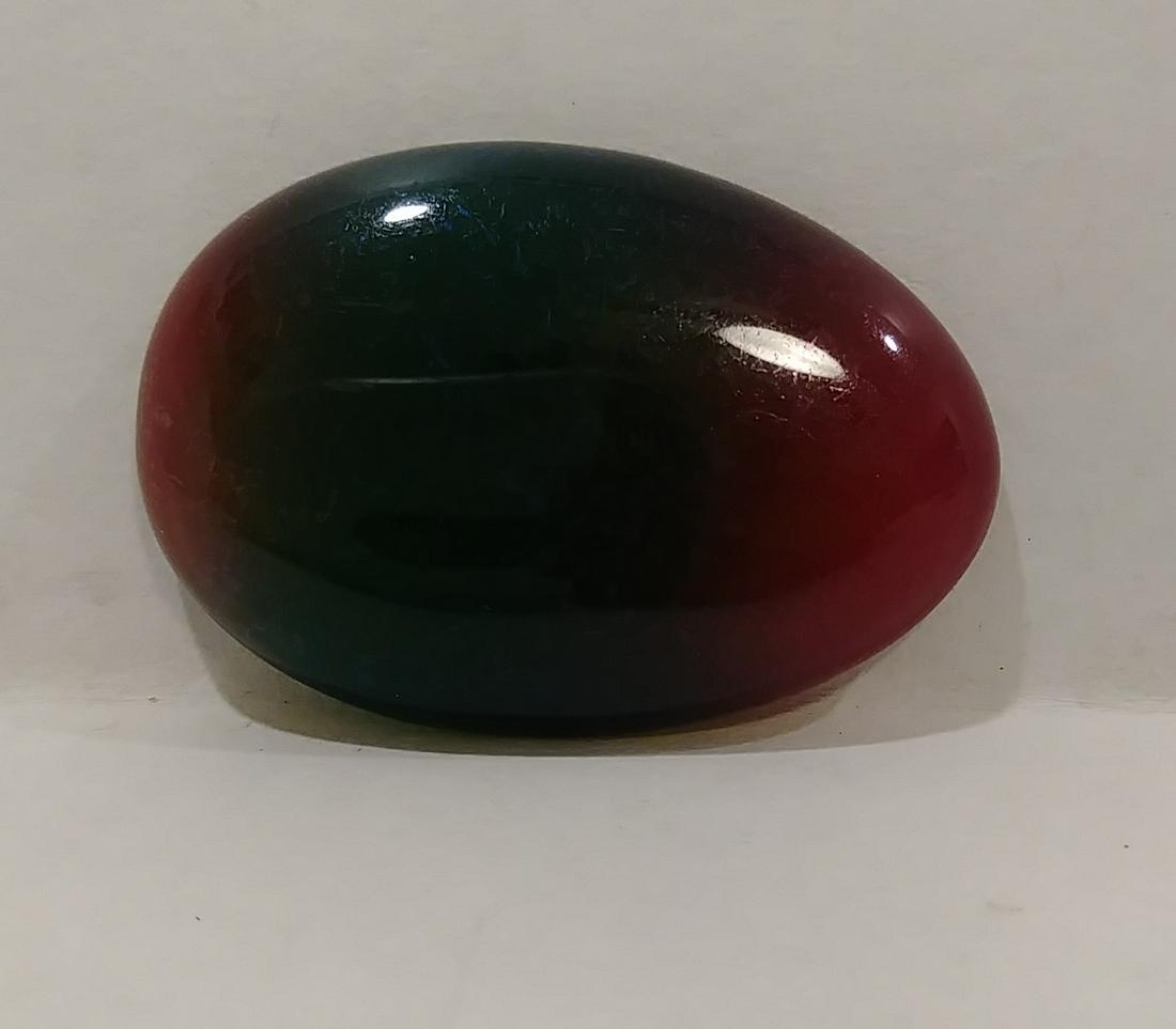 Red Green Jade Oval Cab Cabochon Natural Jade Pendant (1 of 2)