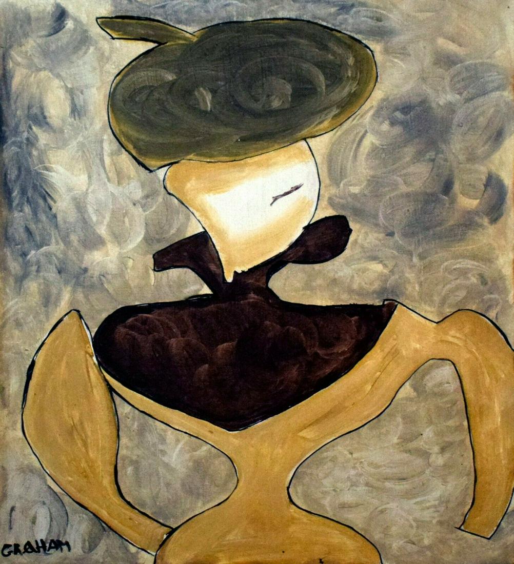 Signed Graham 20th Century Modern Painting (1 of 5)