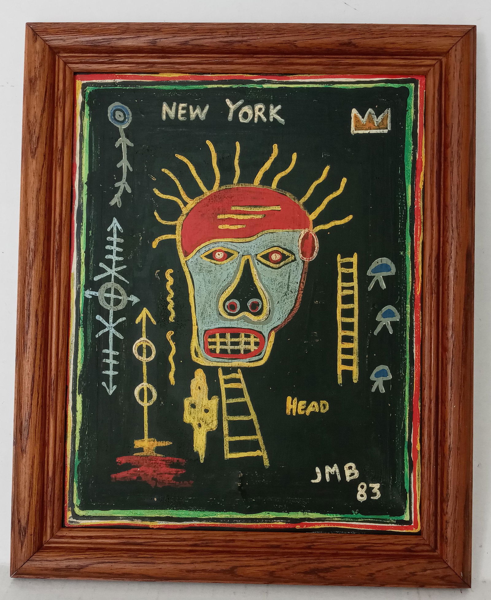 Jean-Michele Basquiat - Head - Samo Painting (1 of 4)