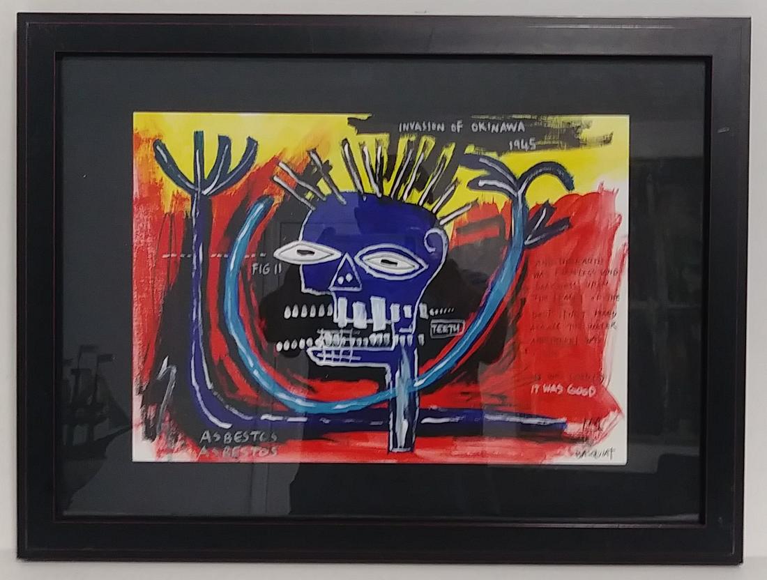 Jean-Michel Basquiat (American,1960-88)-Framed Painting (1 of 7)