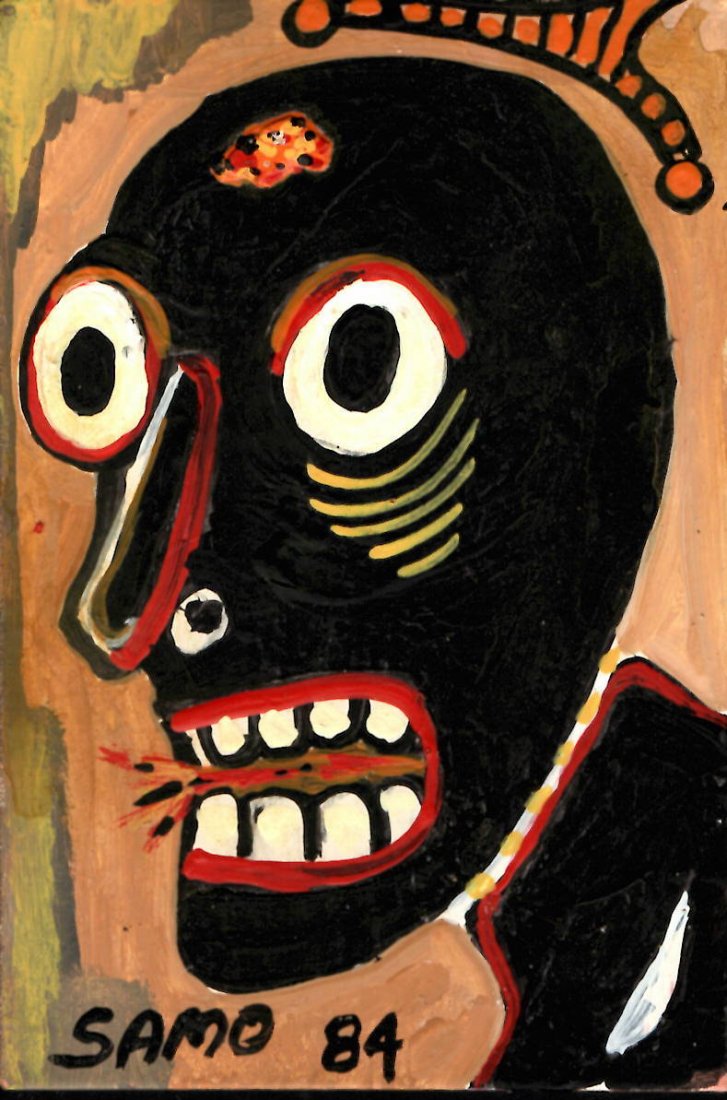 JMB Signed -  SAMO - Painting on Thick Cardboard (1 of 2)