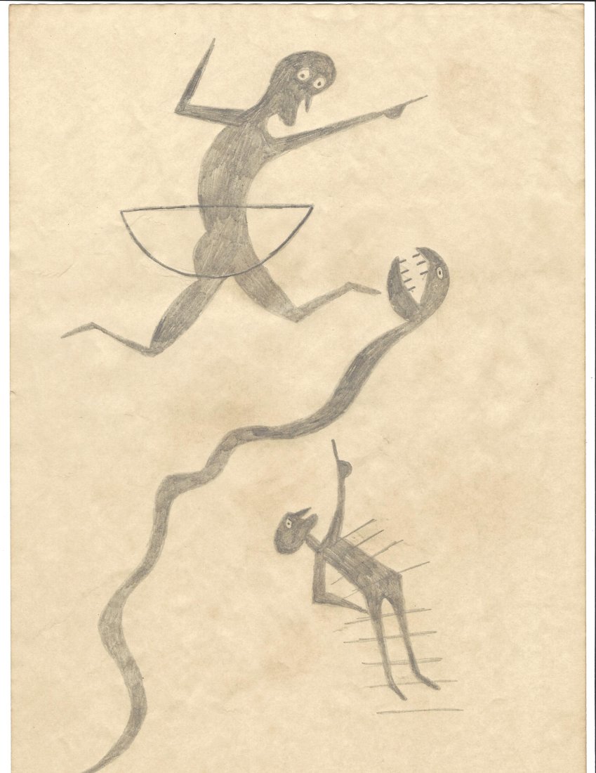 Bill Traylor Mixed Media Painting on Paper.: Bill Traylor Mixed Media Painting on Paper. . Approx Size: 11 3/4 x 8 1/2 inches. Provenance. All lots that do not carry established documented provenance nor any past record of auction history record