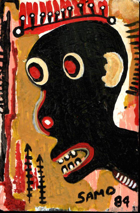 JMB Signed - SAMO KING CROWN  - Art Painting Signed (1 of 2)