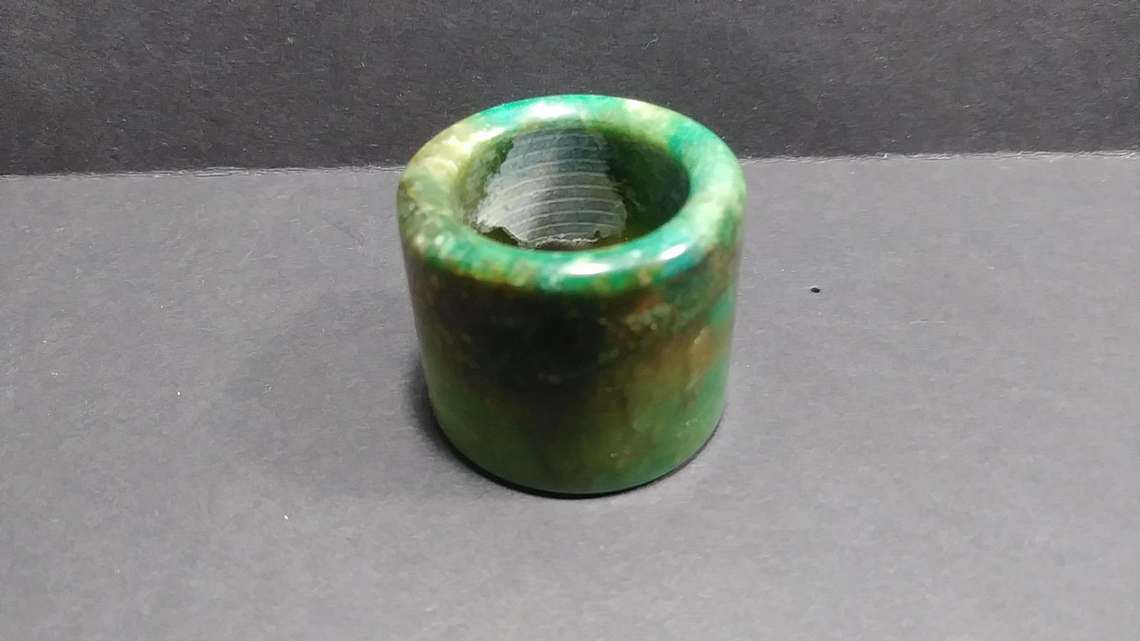 Antique Chinese Carved Natural Jade Jadeite Ring (1 of 2)