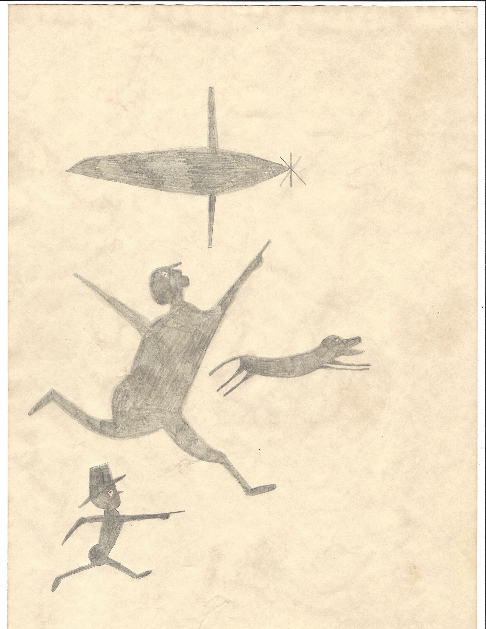 Bill Traylor Mixed Media Painting on Paper.: Bill Traylor Mixed Media Painting on Paper. . Approx Size: 11 3/4 x 8 1/2 inches. Provenance. All lots that do not carry established documented provenance nor any past record of auction history record