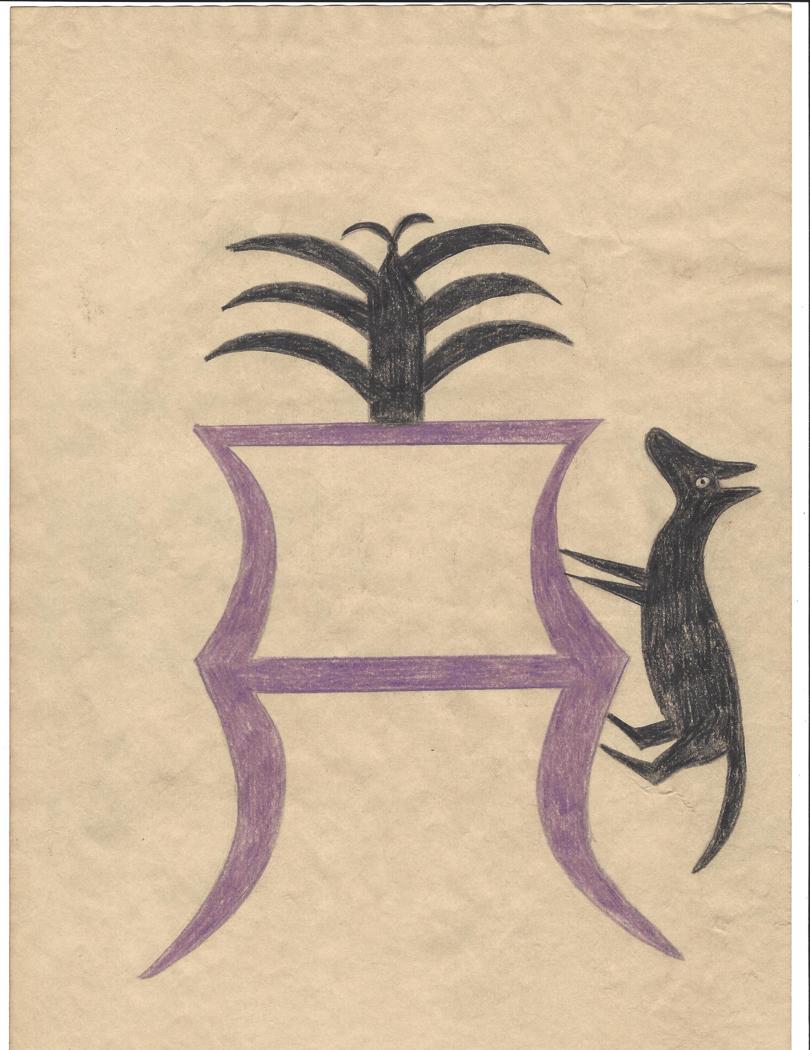 Bill Traylor Mixed Media Painting on Paper.: Bill Traylor Mixed Media Painting on Paper. . Approx Size: 11 3/4 x 8 1/2 inches. Provenance. All lots that do not carry established documented provenance nor any past record of auction history record