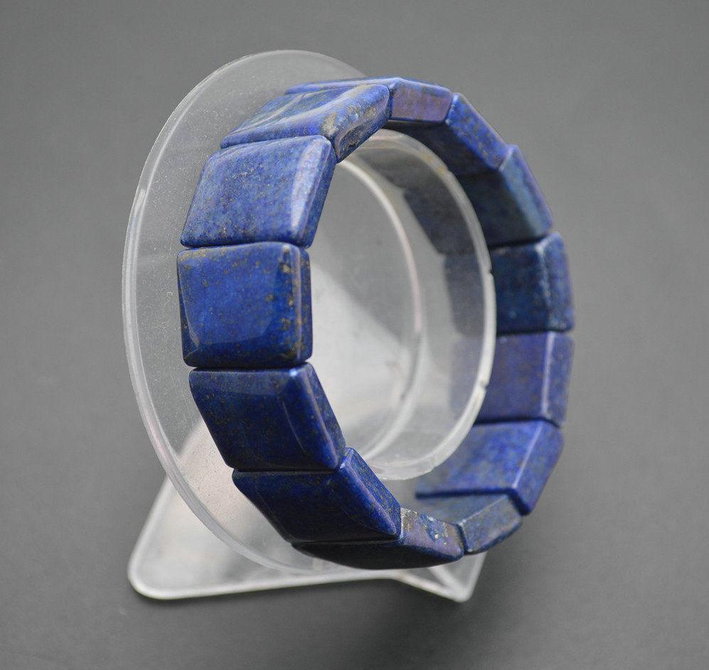 Natural Lapis Lazuli 20mm Width Gemstone Square Beads C (1 of 1)
