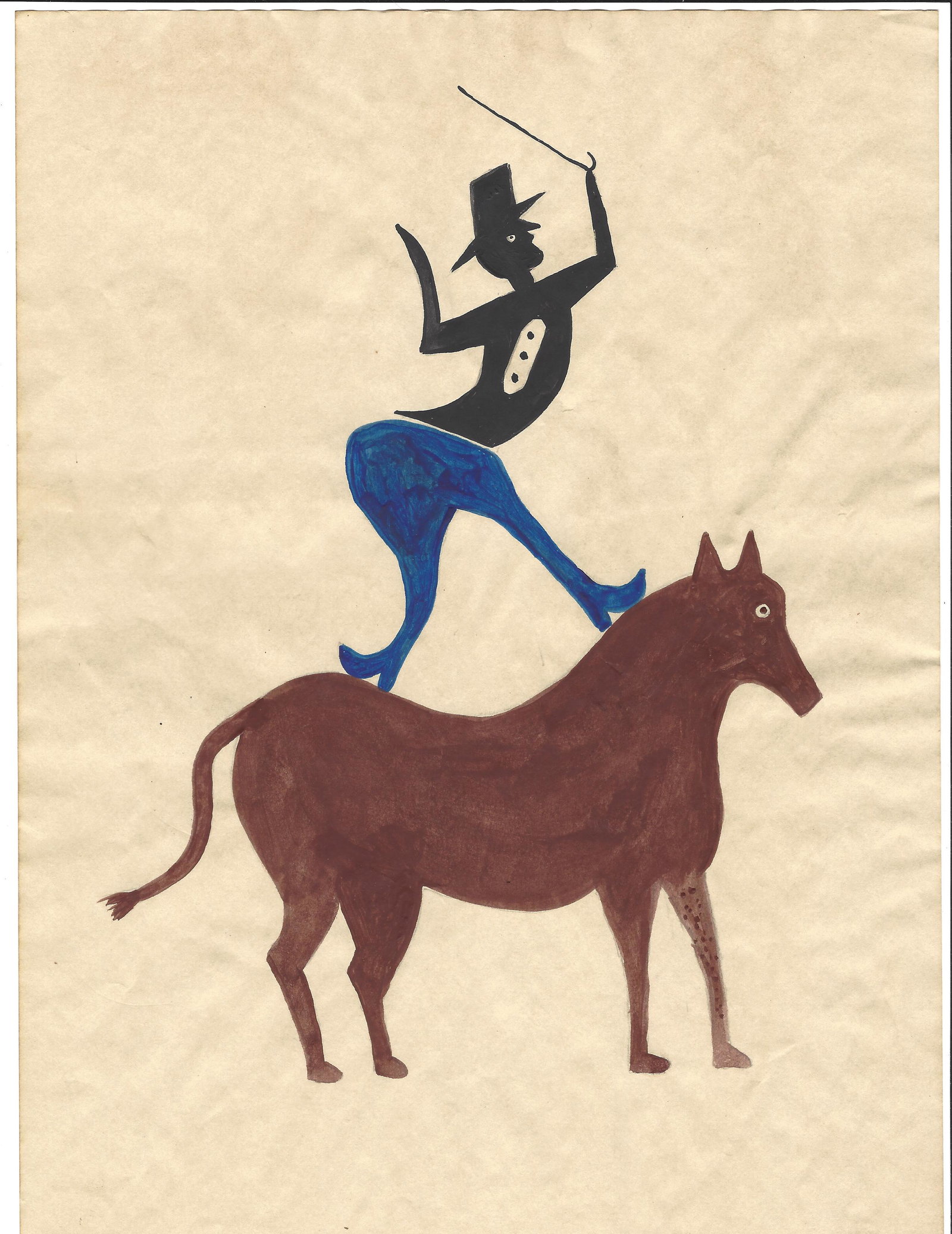 Bill Traylor Art Drawing Painting on Paper (1 of 2)