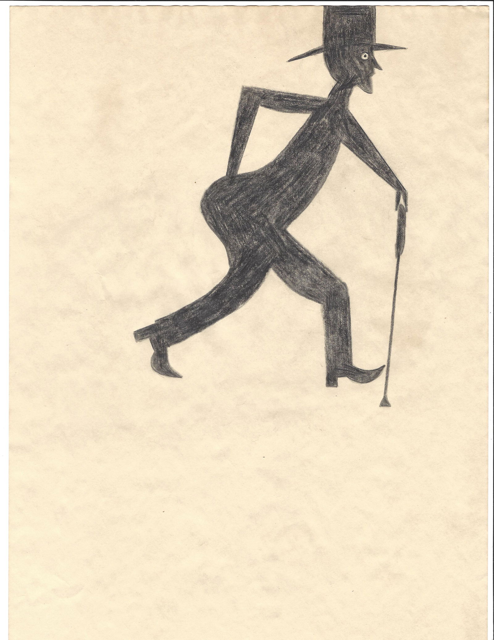Bill Traylor Mixed Media Painting on Paper.: Bill Traylor Mixed Media Painting on Paper. . Approx Size: 11 3/4 x 8 1/2 inches. Provenance. All lots that do not carry established documented provenance nor any past record of auction history record