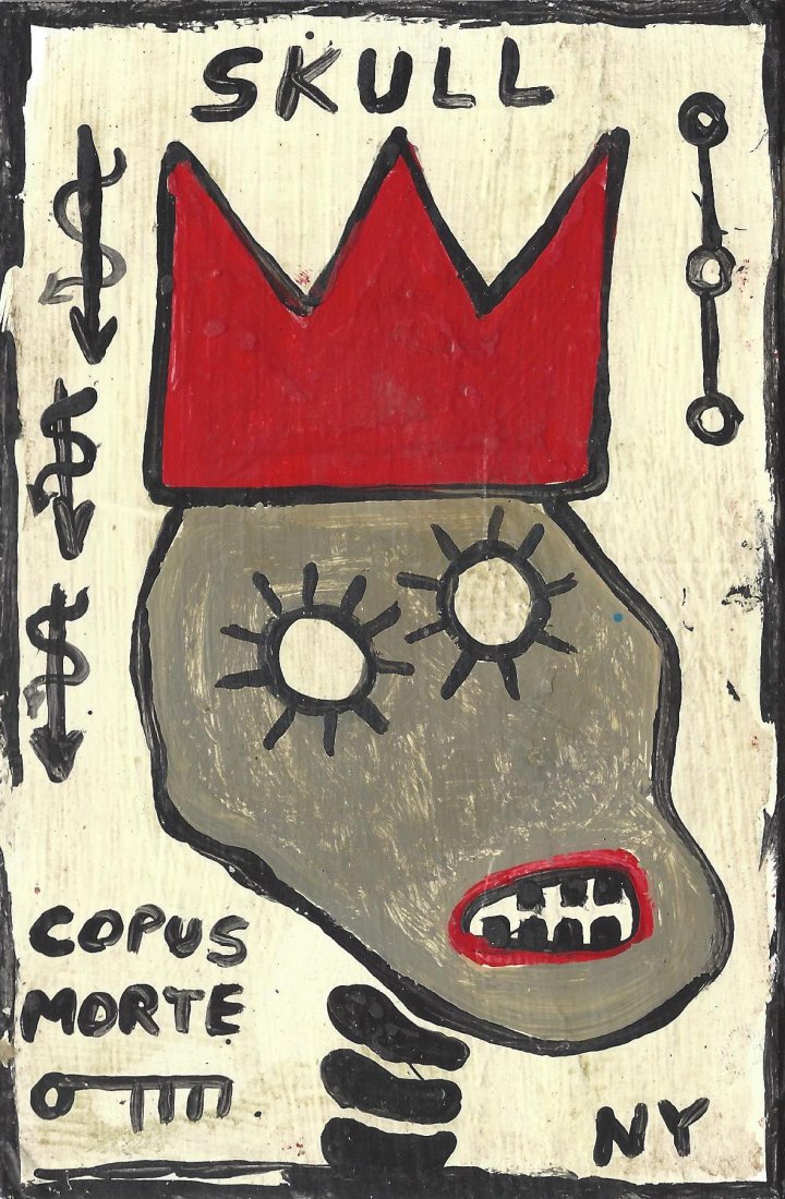 JEAN-MICHEL BASQUIAT PAINTING SOUVENIR SUBWAY ART POSTCARD COLLECTION (SAMO SKULL CORPUS MORTE) (1 of 2)