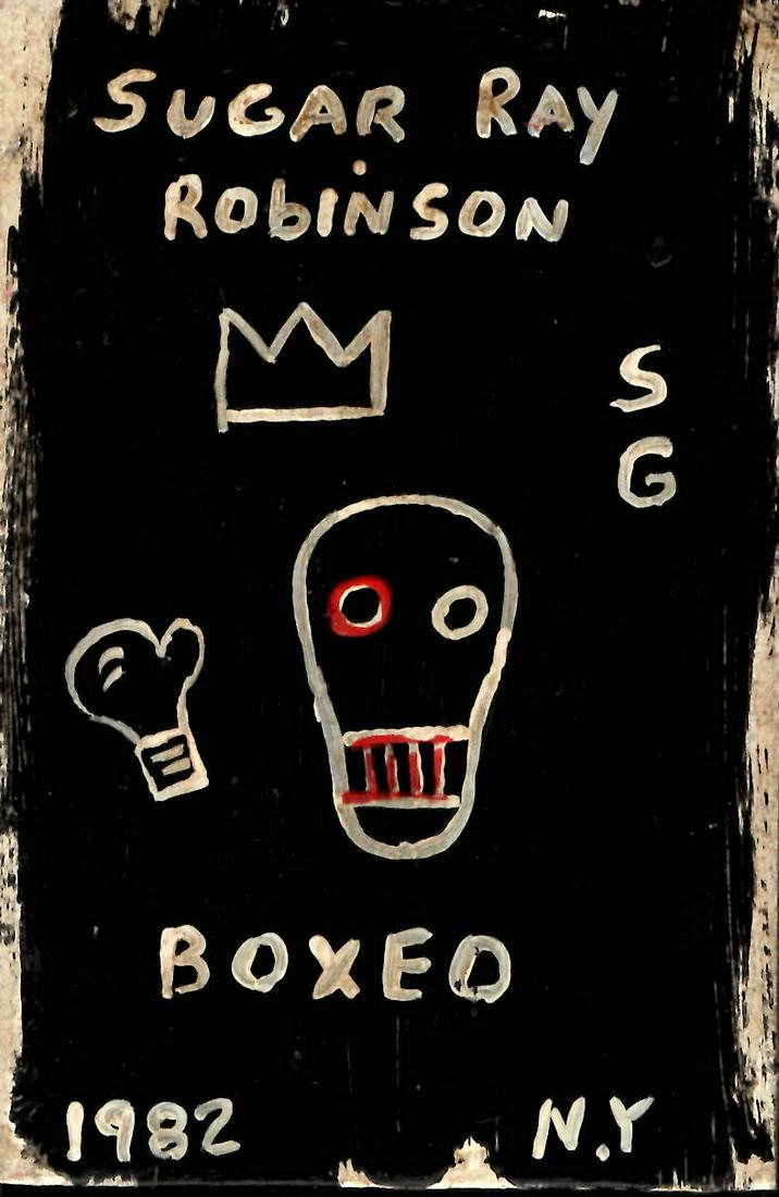 JEAN-MICHEL BASQUIAT PAINTING SOUVENIR SUBWAY ART POSTCARD COLLECTION (SUGAR RAY 1982) (1 of 2)