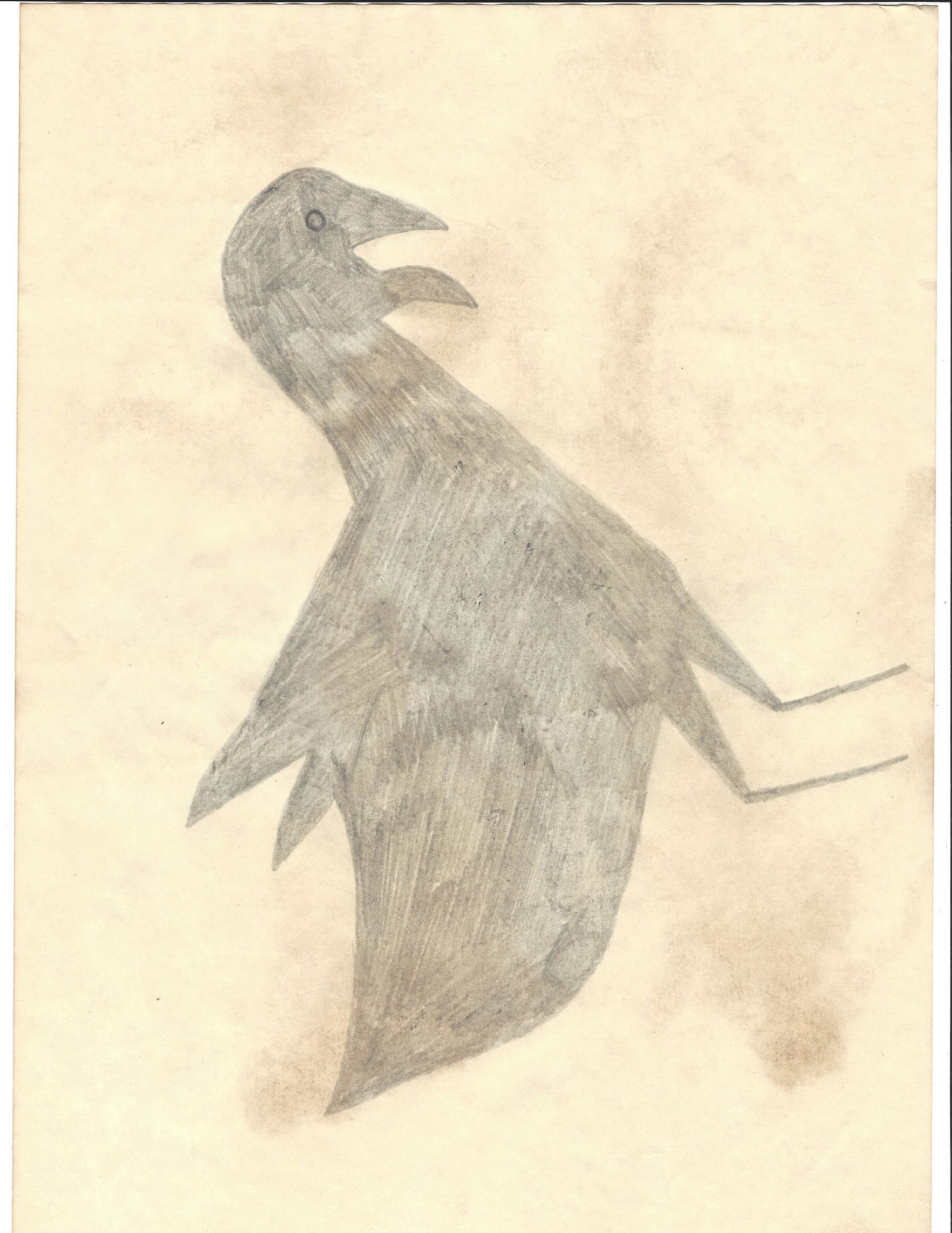 Bill Traylor Mixed Media Painting on Paper. (1 of 2)