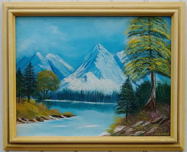 Manning Park Canada Plain Air Oil Painting on Canvas: Manning Park Canada Plain Air Oil Painting on Canvas Framed British Columbia (FCA) - Approximate Artwork Size: 14 x 18 Inches. - Approximate Frame Size: 18 x 21 x 3 Inches. The frame can have scratche