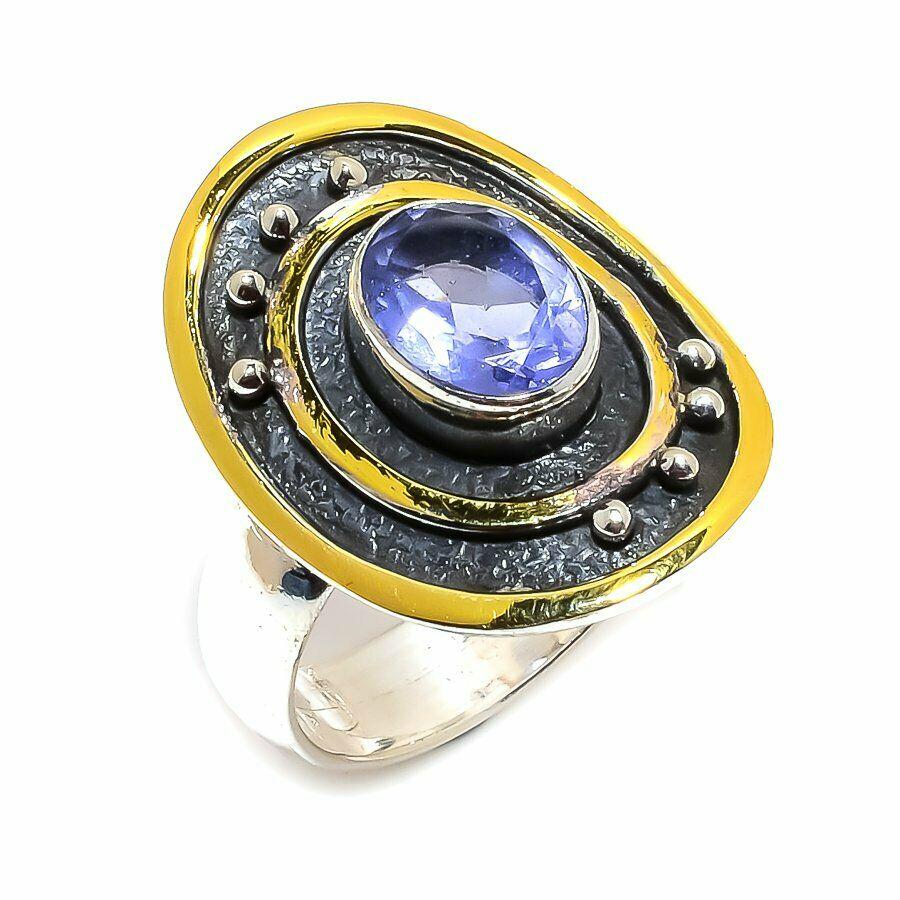 Two Tone - Tanzanite Quartz Gemstone 925 Sterling Silve (1 of 1)