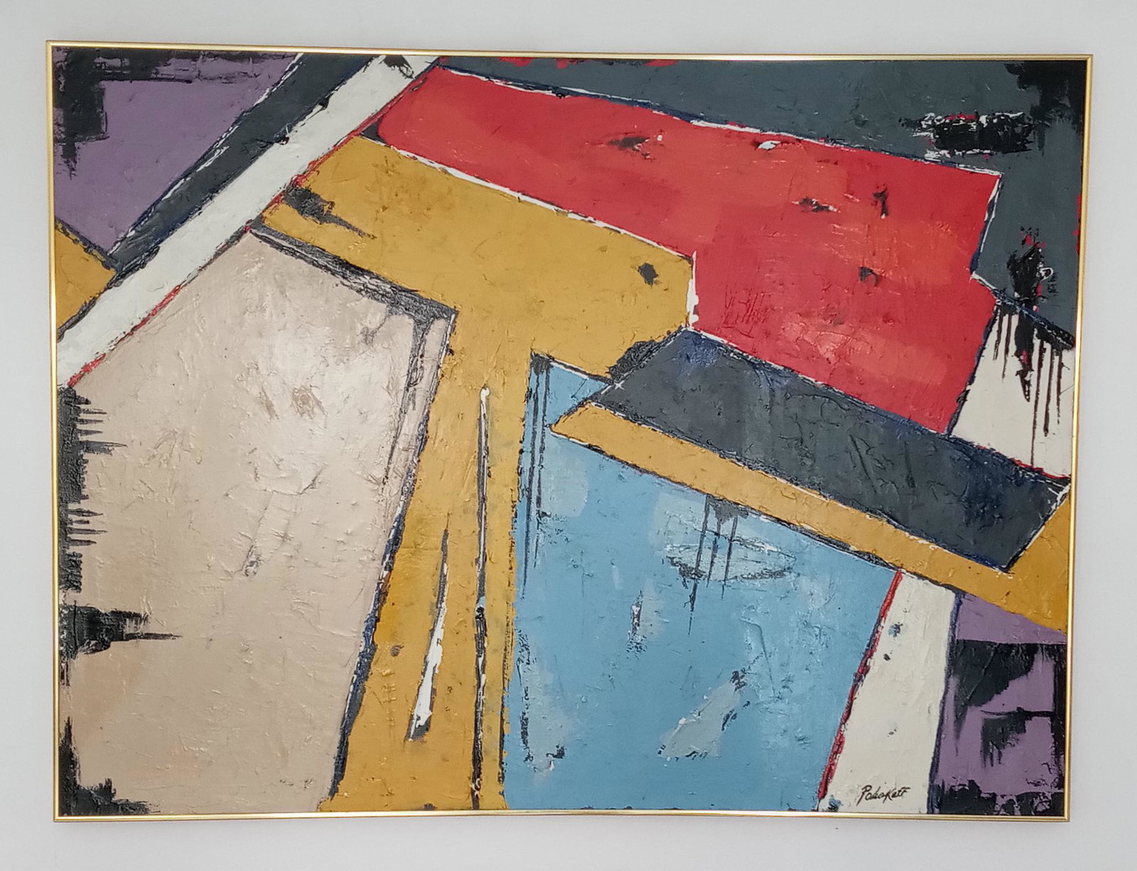 XXL Signed Poliakoff. Abstract Expressionism Painting (1 of 4)