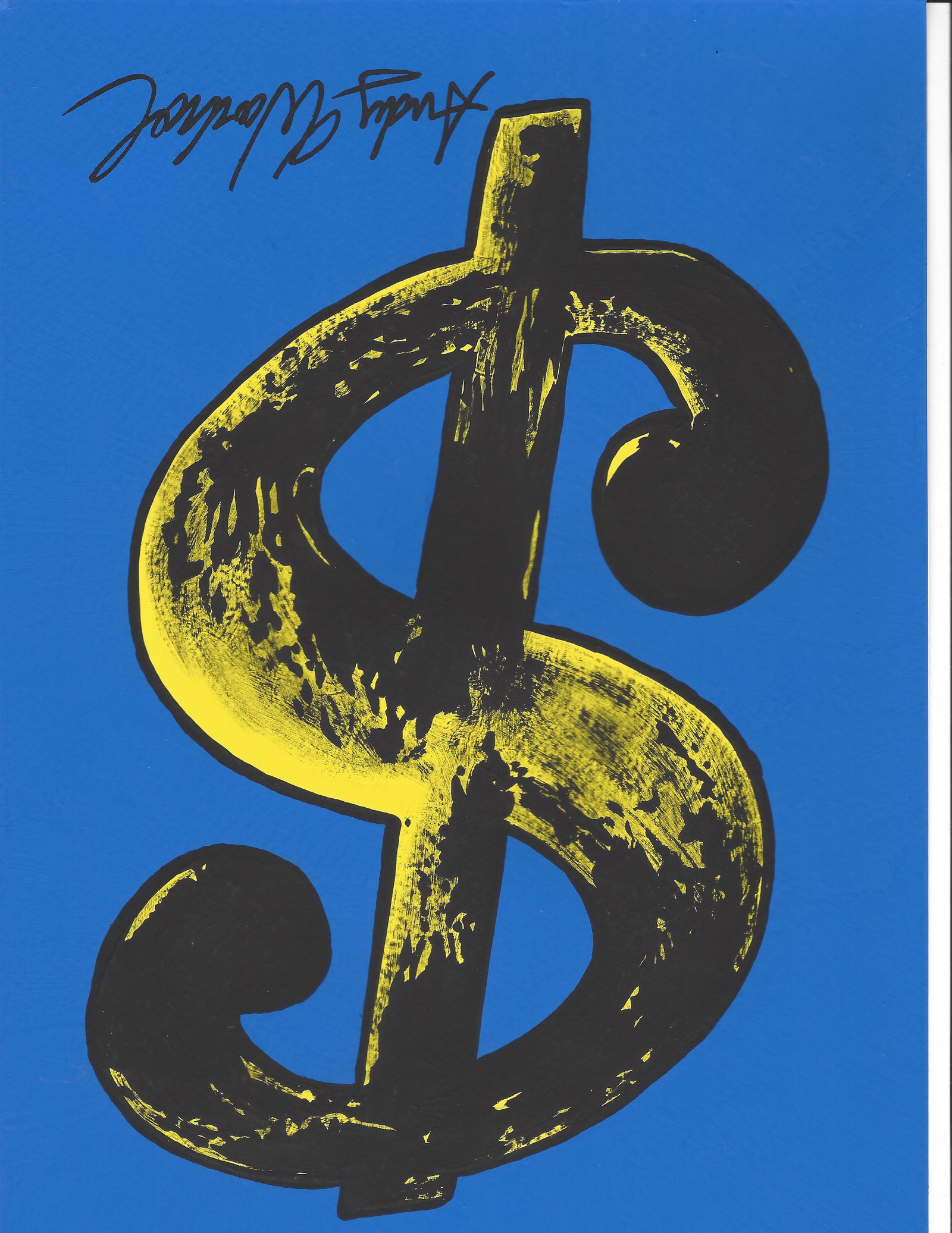 Signed Andy Warhol Mixed Media on Paper: Signed Andy Warhol Mixed Media on Paper. On verso, also stamp inscribed Authorized by the Andy Warhol Foundation. Approx Size: 11 3/4 x 8 1/2 inches. Provenance: This item has limited provenance from 