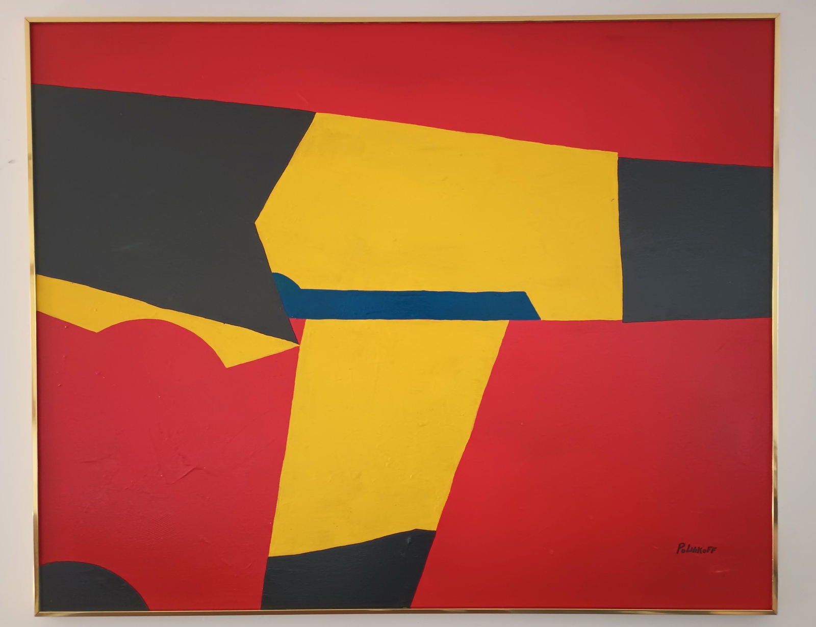 Huge Signed Poliakoff . Abstract Expressionism Composition Painting On Canvas (1 of 8)