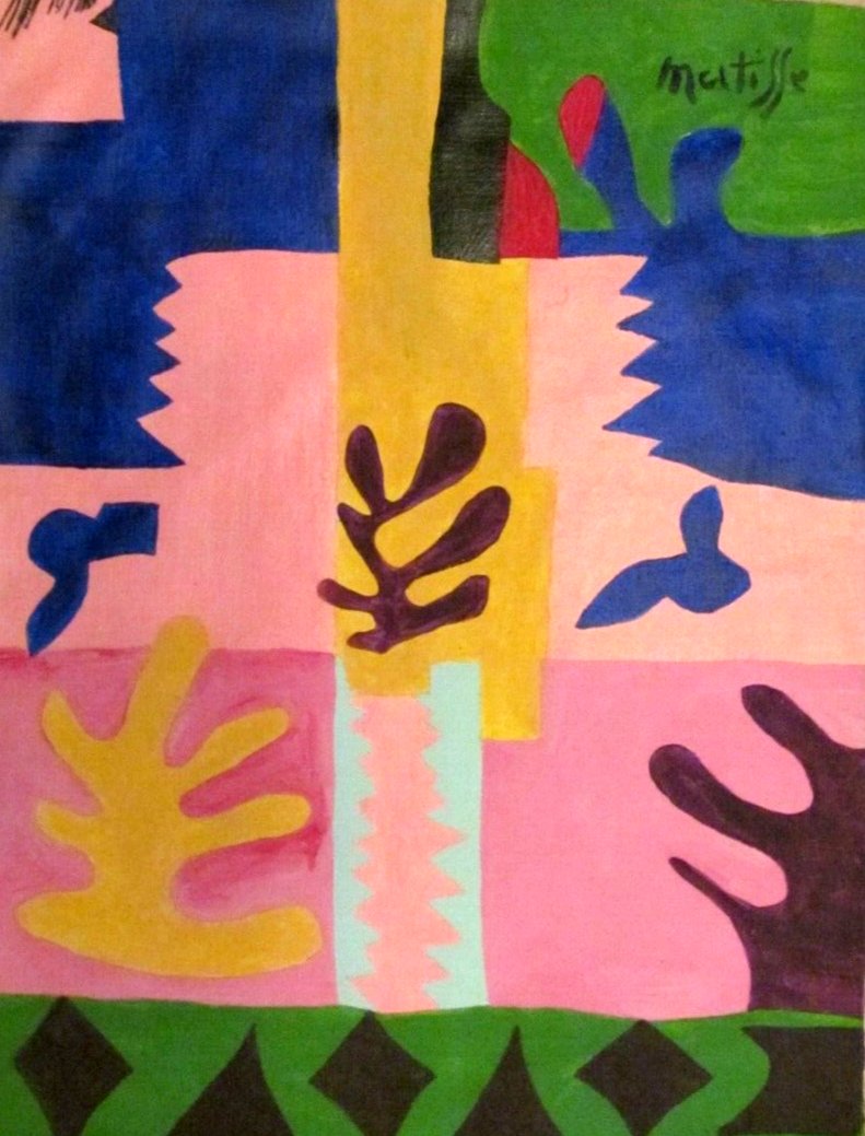Vintage Abstract Painting on Canvas Signed - Henri Matisse , Modern Art: Vintage Abstract Painting on Canvas Signed - Henri Matisse , Modern Art . Approx Canvas Measurements: 20 x 16 inches.SEE PHOTOS as part of the description. Good condition .It is being sold in the mann