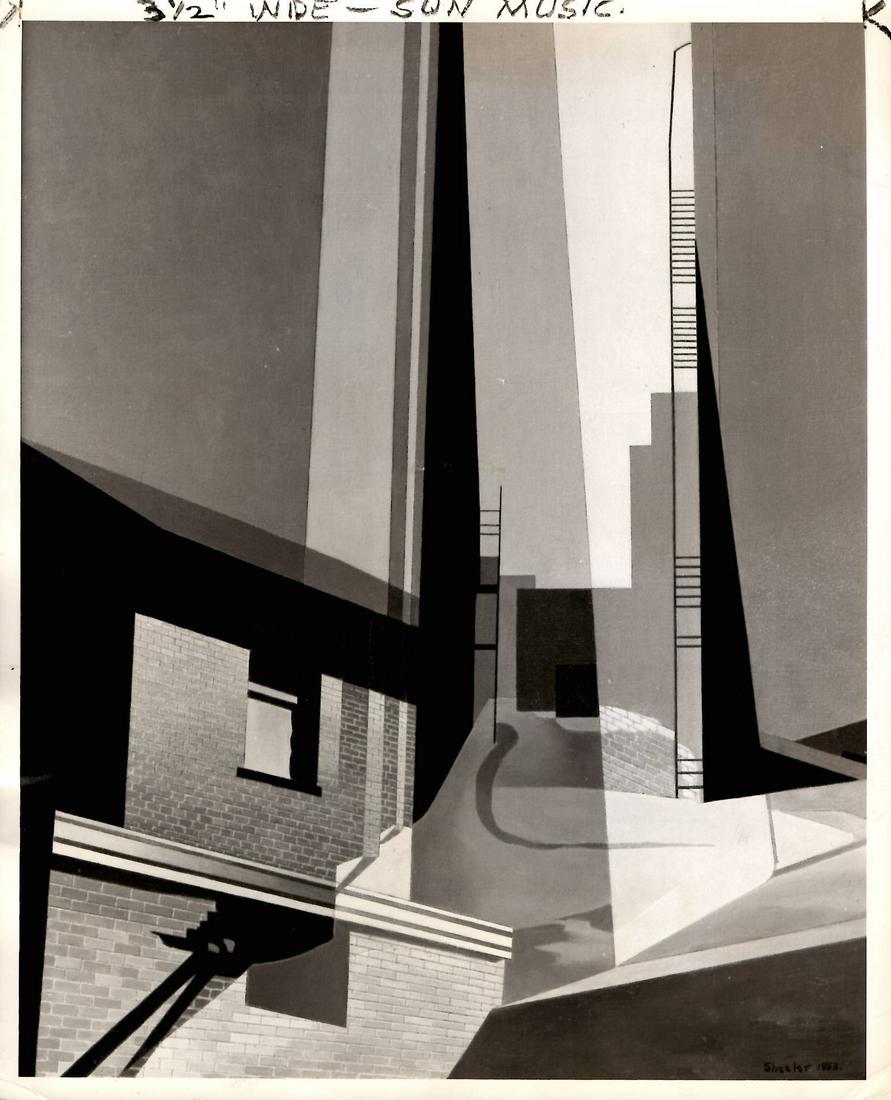 1954 Photo New England Irrelevancy Painting By Charles: 1954 Photo New England Irrelevancy Painting By Charles Sheeler.. Photo size: 10 x 8 inches. Provenance: New York-Based Photography Collector & Curator -Collection of Rare Photographs. Note: Please stu