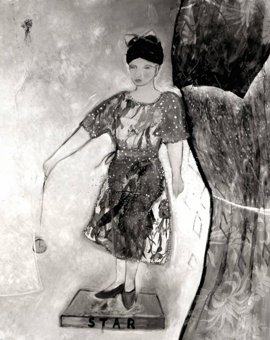 1992 Photo Star Painting By Inez Storer: 1992 Photo Star Painting By Inez Storer.. Photo size: 10 x 8 inches. Provenance: New York-Based Photography Collector & Curator -Collection of Rare Photographs. Note: Please study the images carefully