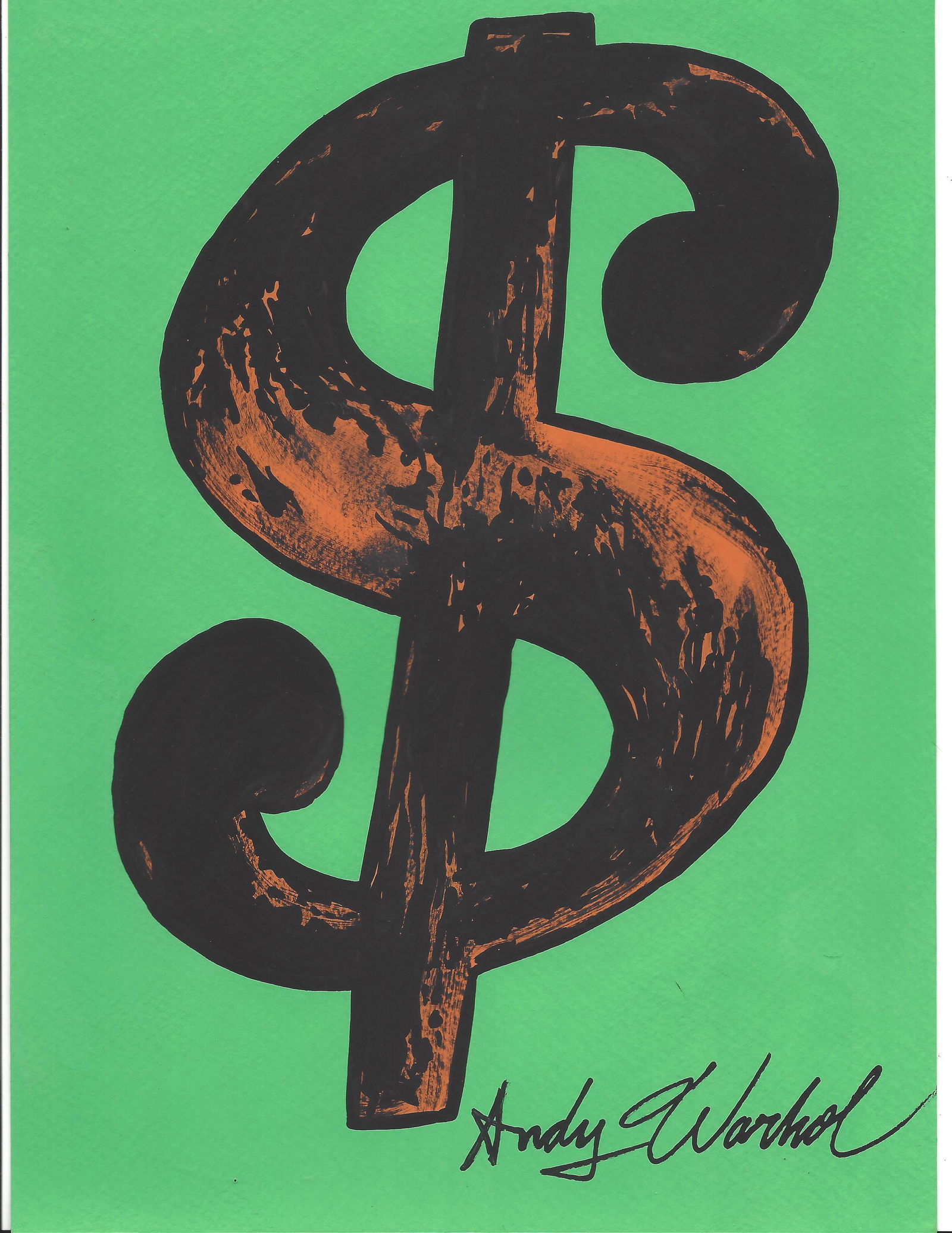 Signed Andy Warhol Mixed Media on Paper (1 of 2)