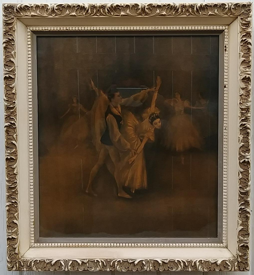 Vintage Lithograph Ballerina Art Print Framed (1 of 5)