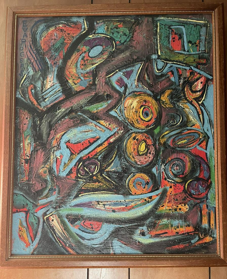 MCM Large Abstract Painting Eva Rogers (1 of 4)