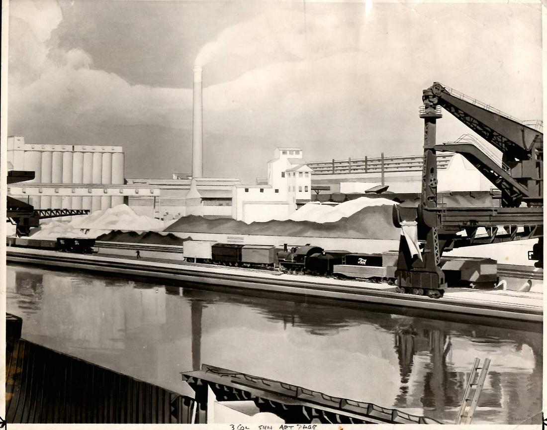 1950 Photo American Landscape 1930 Painting By Charles: 1950 Photo American Landscape 1930 Painting By Charles Sheeler.. Photo size: 10 x 8 inches. Provenance: New York-Based Photography Collector & Curator -Collection of Rare Photographs. Note: Please stu