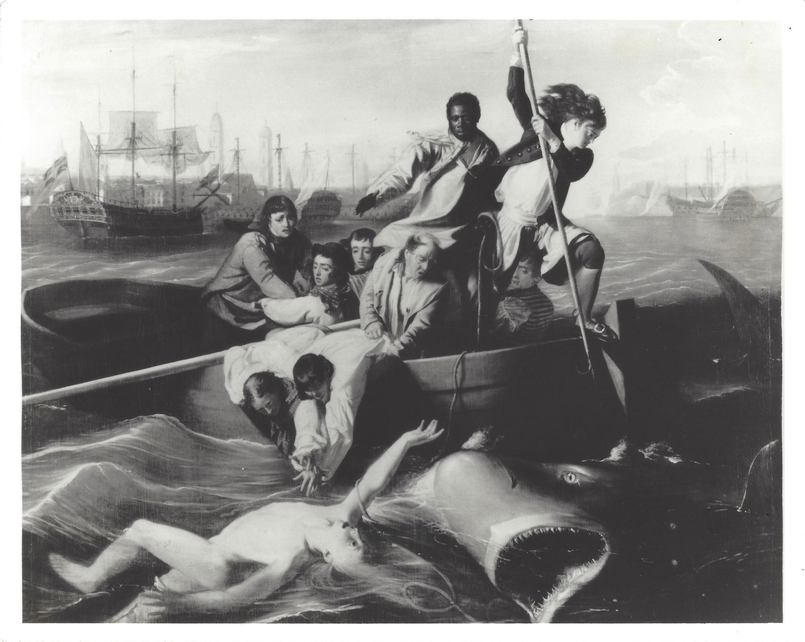 1983 Photo Watson And The Shark Painting By John Singleton Copley Boston: 1983 Photo Watson And The Shark Painting By John Singleton Copley Boston. Provenance: New York-Based Photography Collector & Curator -Collection of Rare Photographs. Approx Size: 8 x 10 inches. Photo