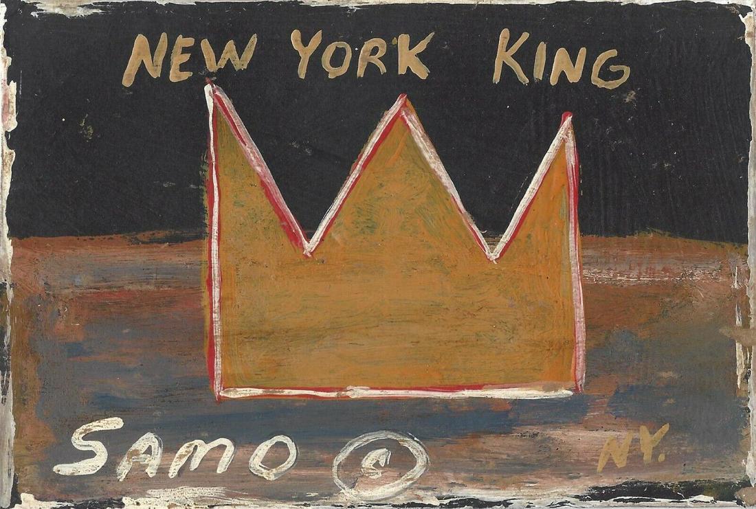 Jean-Michele Basquiat NYC Street Art Painting "SAMO NY KING"  JEAN-MICHEL BASQUIAT SOUVENIR SUBWAY A (1 of 2)