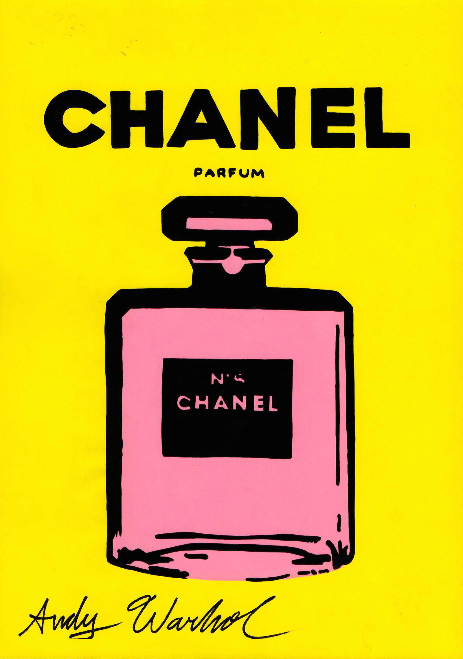 Signed Andy Warhol Mixed Media on Paper (1 of 2)