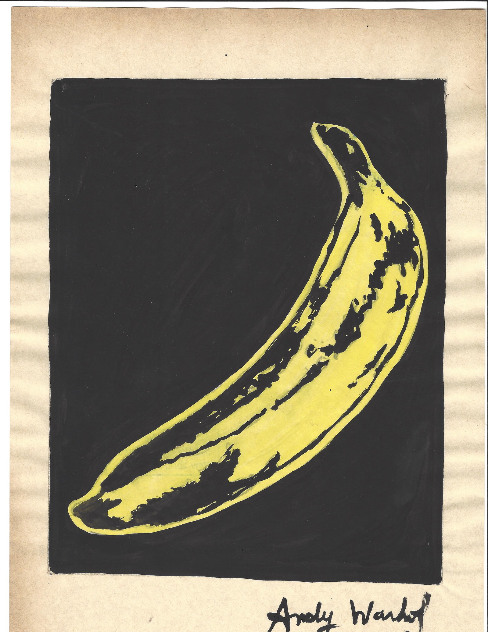 Signed Andy Warhol Mixed Media on Paper.: Signed Andy Warhol Mixed Media on Paper. On verso, also stamp inscribed Authorized by the Andy Warhol Foundation. Approx Size: 11 3/4 x 8 1/4 inches. All lots that do not carry established documented 