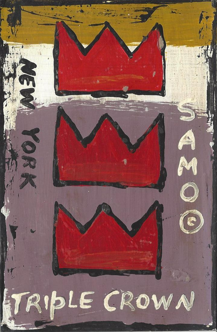 JMB SIGNED - TRIPLE CROWN - Painting Signed on Reverse (1 of 2)