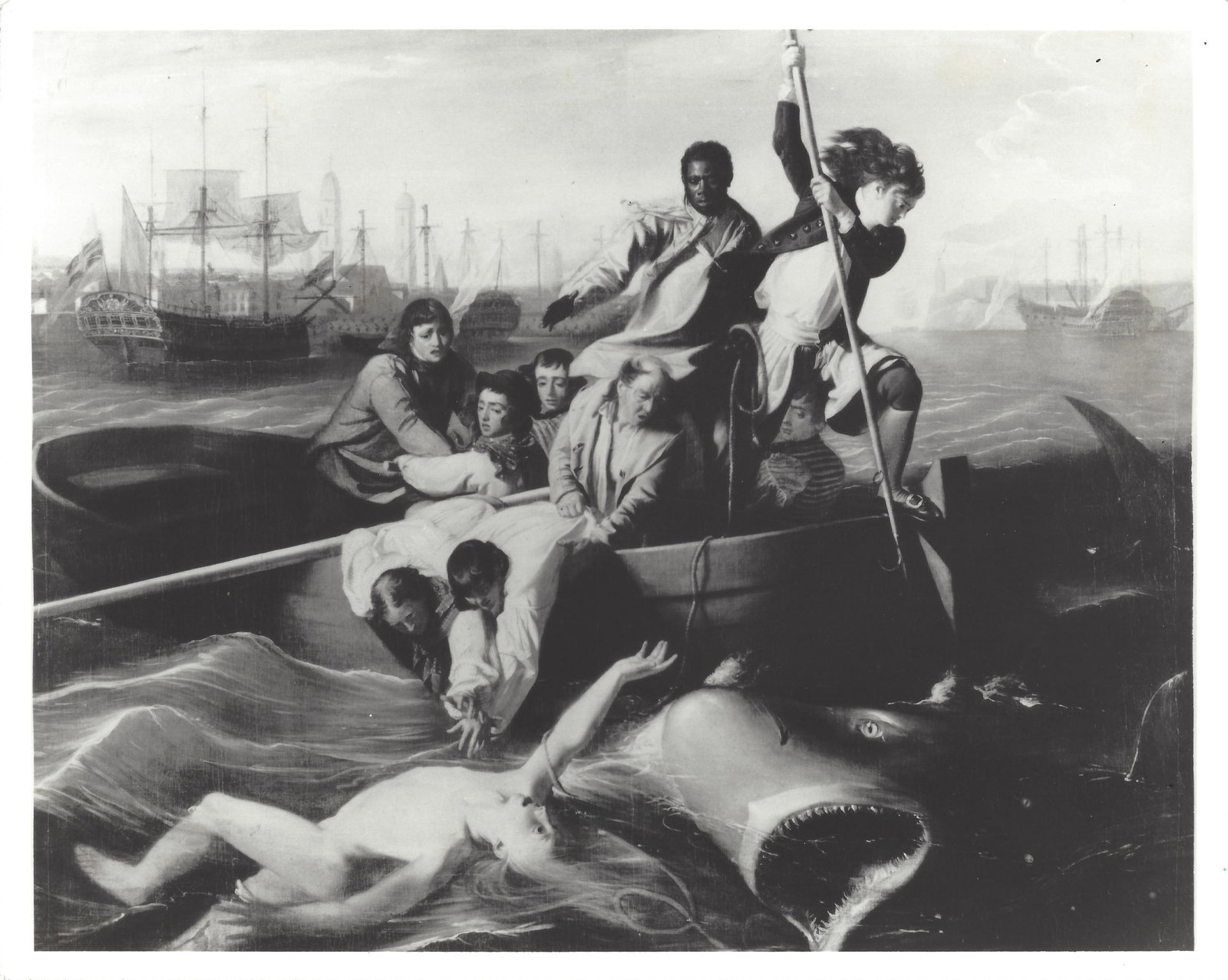 1983 Photo Watson And The Shark Painting By John Singleton Copley Boston: 1983 Photo Watson And The Shark Painting By John Singleton Copley Boston. Provenance: New York-Based Photography Collector & Curator -Collection of Rare Photographs. Approx Size: 8 x 10 inches. Photo