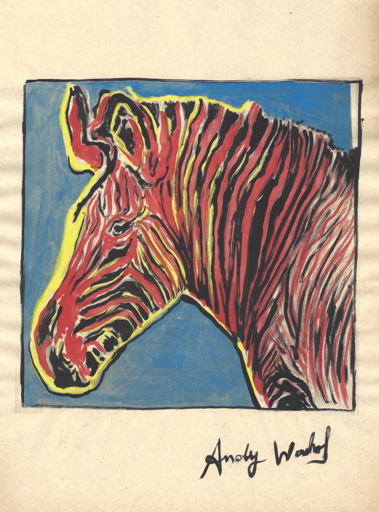 Signed Andy Warhol Mixed Media on Paper.: Signed Andy Warhol Mixed Media on Paper. On verso, also stamp inscribed Authorized by the Andy Warhol Foundation. Approx Size: 11 3/4 x 8 1/4 inches. All lots that do not carry established documented 