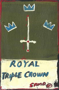 JMB SIGNED Painting NYC SAMO Graffiti Crown Postcard.: JMB SIGNED Painting NYC SAMO Graffiti Crown Postcard. Size Approx : 4 x 6 inches. NYC souvenir Street Art from Subway Portfolio,1980’s. Mentioned in Foreword of book "BASQUIAT" (Dieter Buchhart