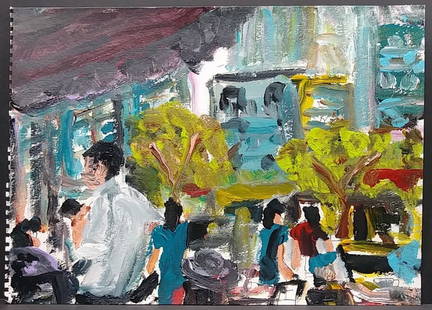 Original Street N York Impressionism Plain Air Painting: Original Street N York Impressionism Plain Air Painting. Approx Measurements Size:15 x 11 in. Good Condition
