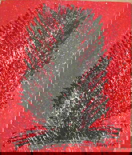Vintage Abstract Painting Signed- Antonio Bandeira, Modern Art: Vintage Abstract Painting Signed- Antonio Bandeira, Modern Art, Painted on canvas. Approx Canvas Measurements: 19 x 17 1/2 inches. SEE PHOTOS as part of the description. Good condition.It is being sol