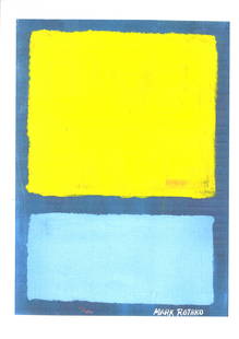 Fine Art Mark Rothko Print on High Quality Paper.: Fine Art Rothko Print on High Quality Paper.Embossed Stamp.`Paper Size - 12 x 16 Inches. Good Condition. We pack & Ship for you. We take care of the shipping services in house
