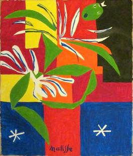 Vintage Abstract Painting Signed- Henri Matisse, Modern Art: Vintage Abstract Painting Signed- Henri Matisse, Modern Art, Painted on canvas. Approx Canvas Measurements: 20 1/2 x 17 inches. SEE PHOTOS as part of the description. Good condition.It is being sold i