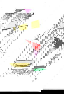 Rare Original Drawing Pencil on Paper Signed: Rare Original Drawing Pencil on Paper Signed - Contemporary Expressionism -Measurements: 7 1/2 x 11 in. Hand Signed 2016 - Embossed Stamp.